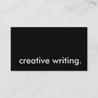 creative writing. business card