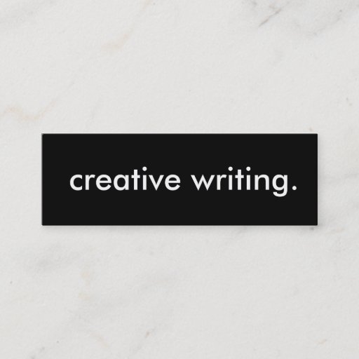 Customizable creative writing. business card template