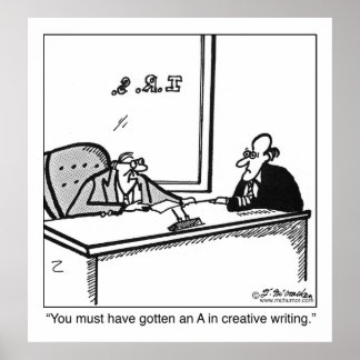 Creative Writing on Tax Return Poster