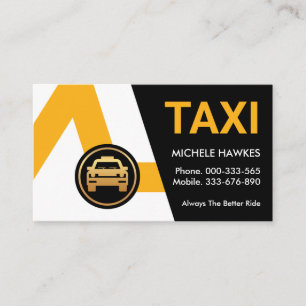 Creative Yellow Taxi Routes Cab Driver Business Card