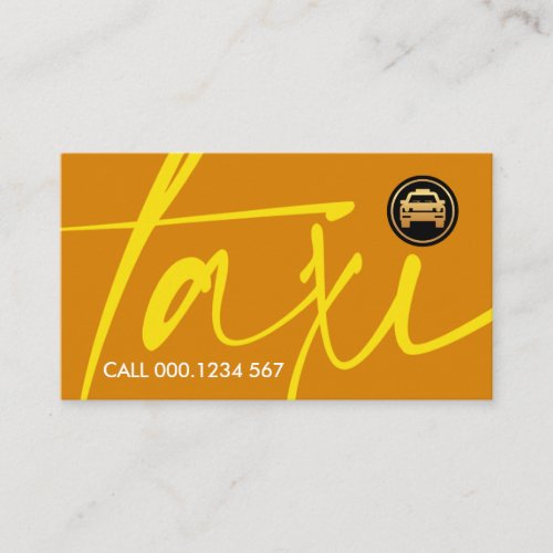 Creative Yellow Taxi Signage Driving Business Card