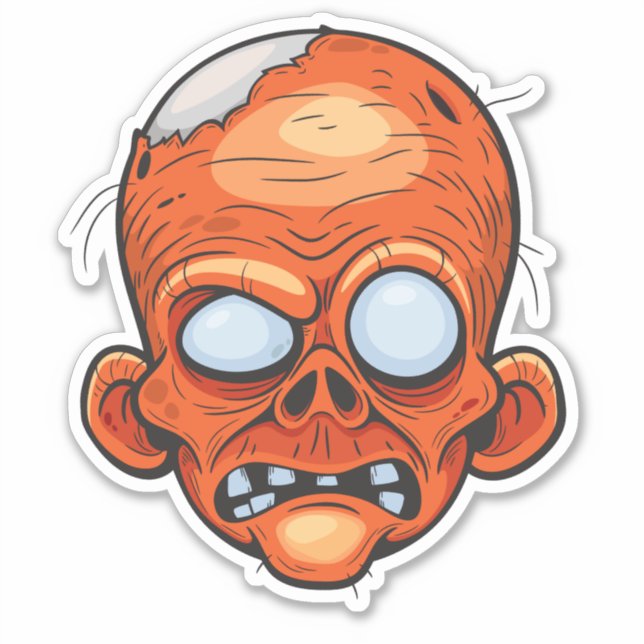 Creative Zombie Illustration Art Sticker (Front)