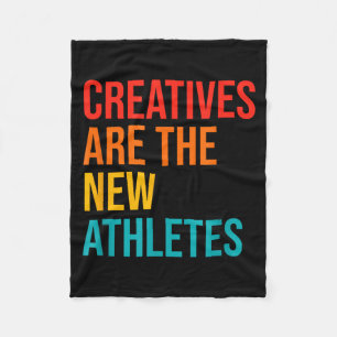 Creatives Are The New Athletes Funny Retro Apparel Fleece Blanket
