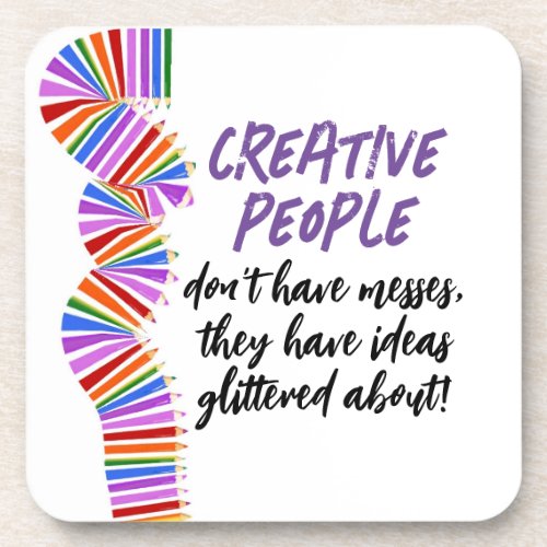 Creatives gift Funny artist quote Beverage Coaster