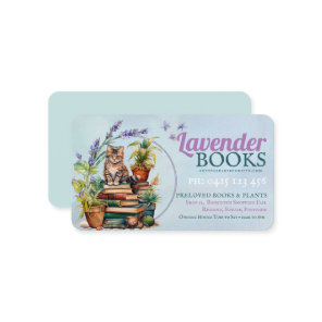 Creatives Writer Book Lover & Cute Kitten Business Card
