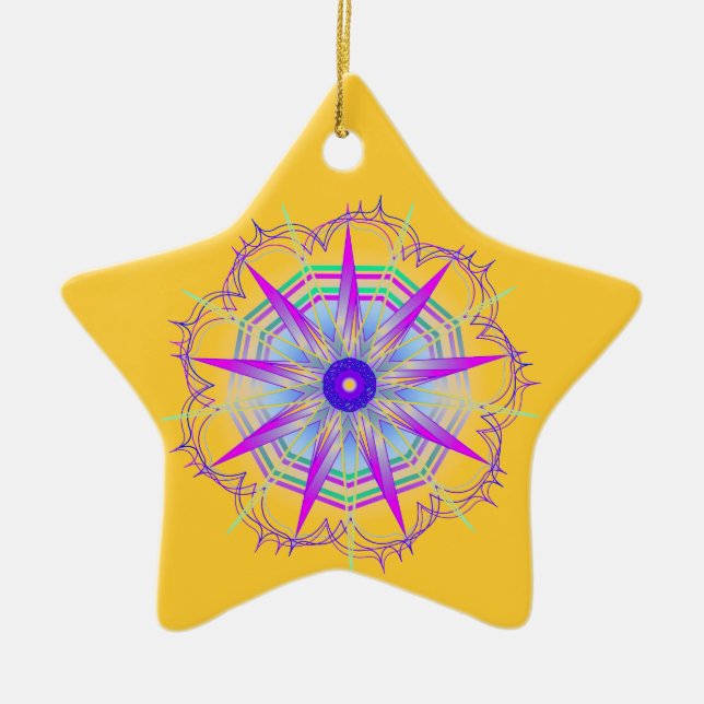 Creativity8 Star Ceramic Ornament (Front)