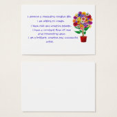 Creativity Affirmation Card - Daily Mantra (Front & Back)