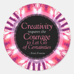 Creativity Courage Quote Custom Art Sticker