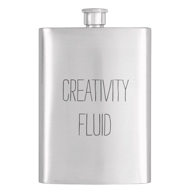 Creativity Fluid Funny Classic Fun Steel Flask (Front)