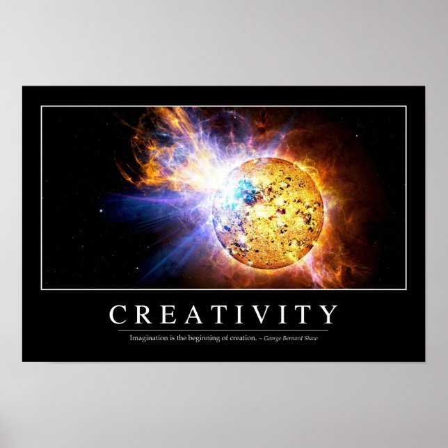 Creativity: Inspirational Quote Poster (Front)