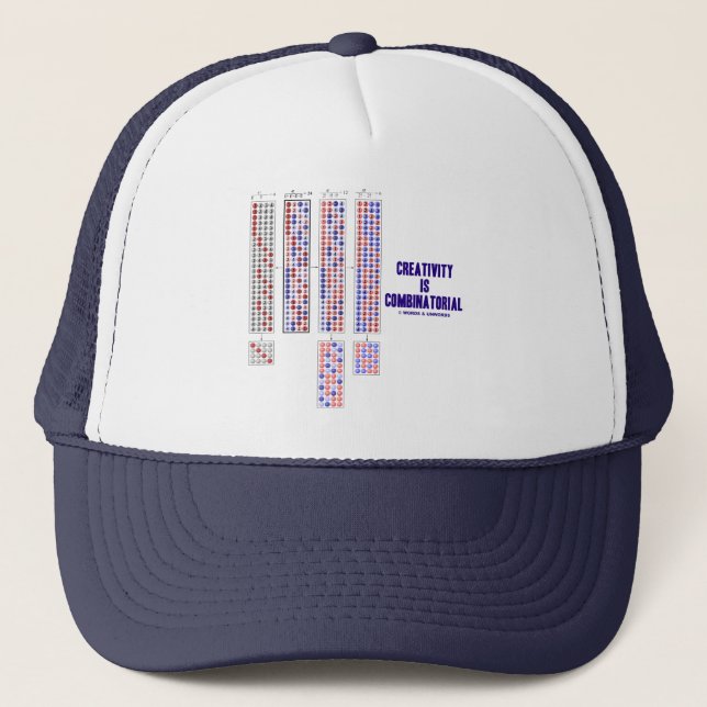 Creativity Is Combinatorial (Permutations) Trucker Hat (Front)