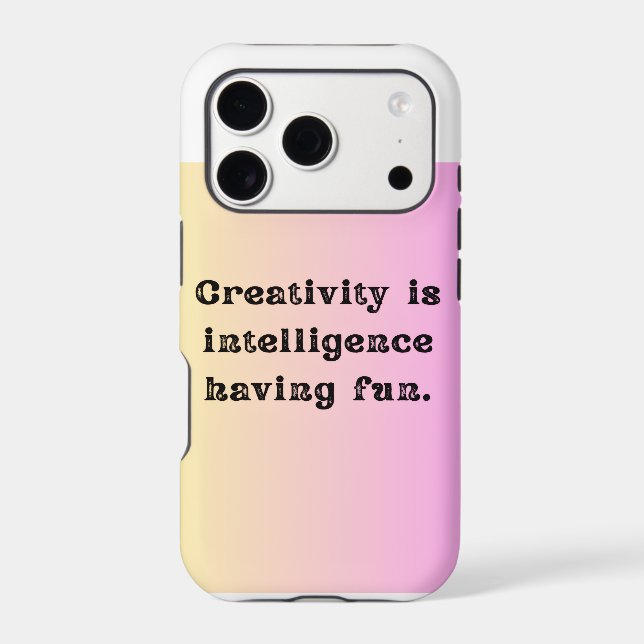  Creativity Is Intelligence Having Fun Quote Phone Case-Mate iPhone Case (Back)