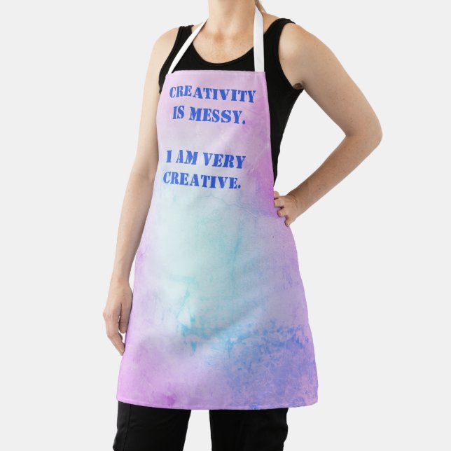 Creativity is Messy Colorful Texture Funny Apron (Insitu)