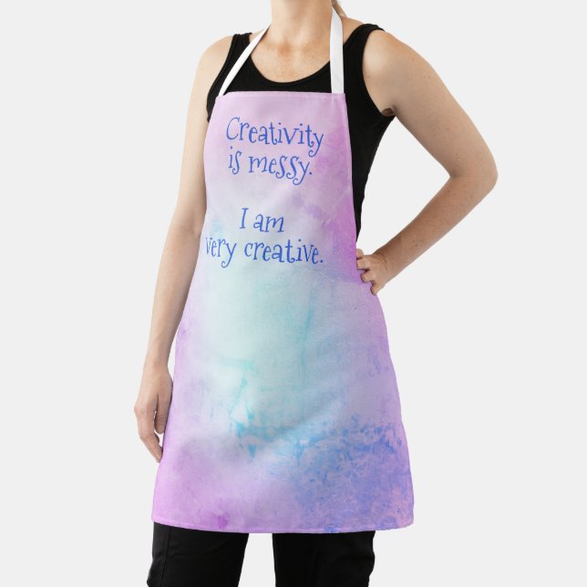 Creativity is Messy Colorful Texture Funny Apron (Insitu)