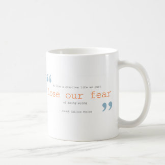 creativity + loose our fear coffee mug