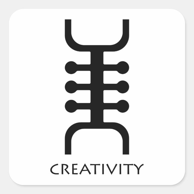 Creativity ( Osidan ) Adinkra Symbol Sticker (Front)