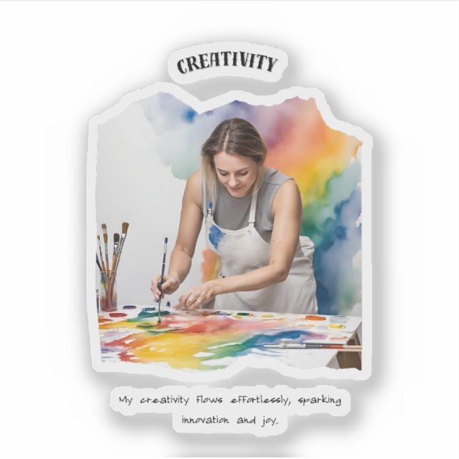 Creativity Positive Affirmation Sticker (Front)