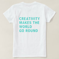 Creativity Quote Blue Typography Back Print 