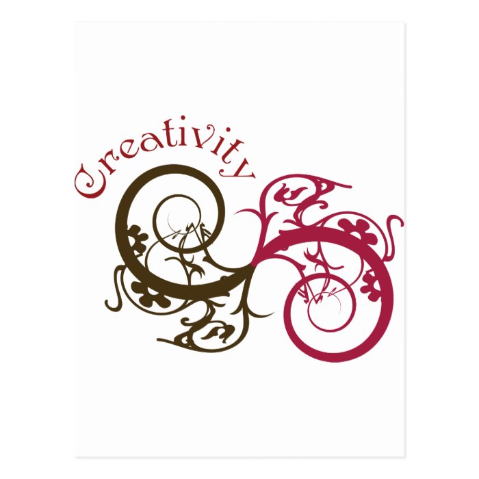 Creativity Swirl Design Postcard