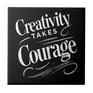 Creativity Takes Courage Art-Inspired Ceramic Tile