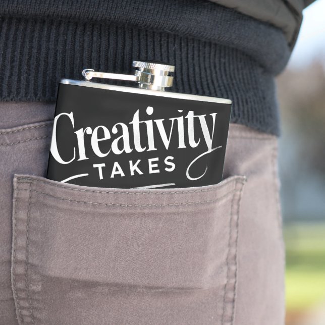Creativity Takes Courage Art-Inspired  Flask (In Situ)