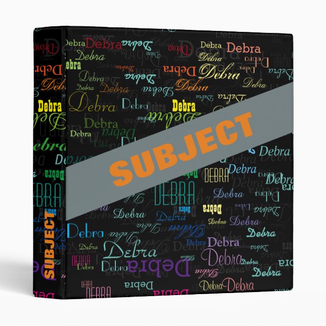 creativity with names . unique and colorful binder (Front/Spine)