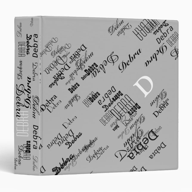creativity with names . unique and personalized 3 ring binder (Front/Spine)