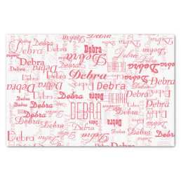 creativity with personalized name tissue paper