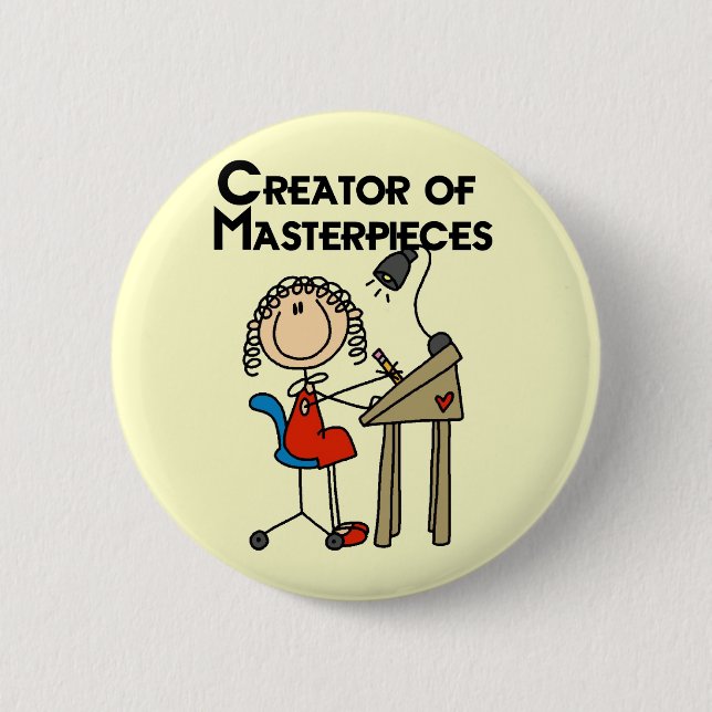 Creator of Masterpieces Tshirts and Gifts Pinback Button (Front)