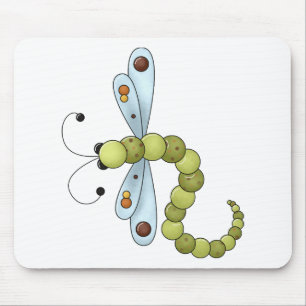 Creator's Canvas · Blue & Green Dragonfly Mouse Pad