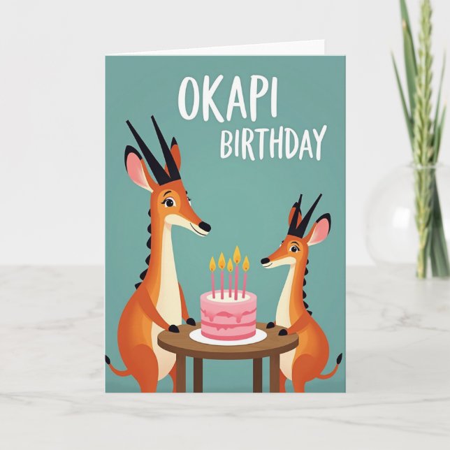 Creature Cake Birthday Card (Front)