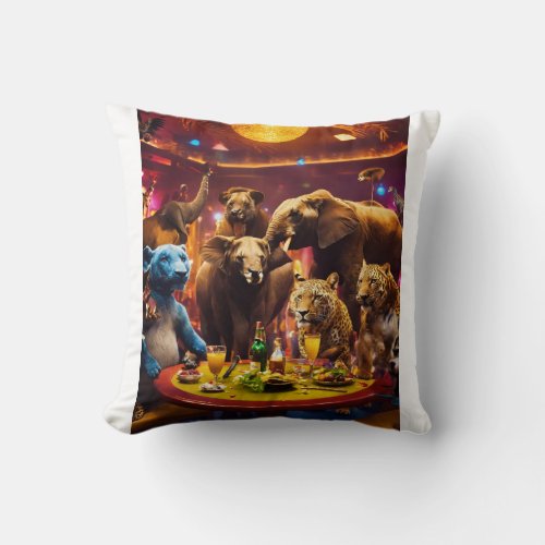 Creature Comforts Aesthetic Animal_inspired Pill Throw Pillow