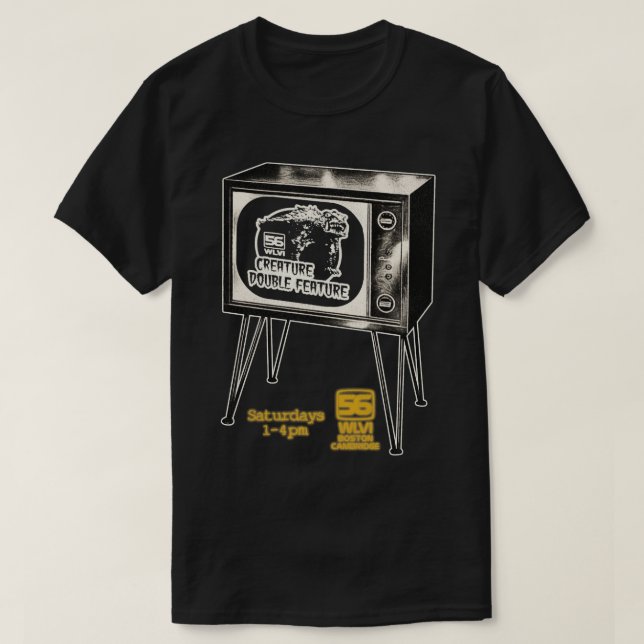 Creature Double Feature TV WLVI 56 Boston T-Shirt (Design Front)