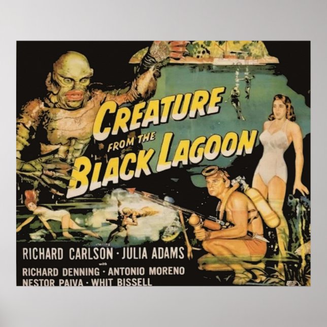 creature from the black lagoon old film poster (Front)