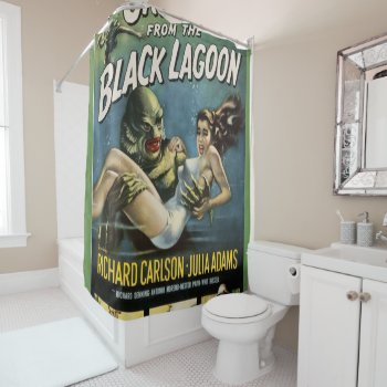 Creature From The Black Lagoon Shower Curtain by Strangeart2015 at Zazzle