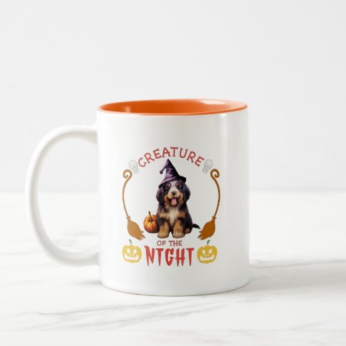 Creature Of The Night Bernese Mountain Dog Two_Tone Coffee Mug