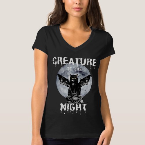 Creature Of The Night Cat  T_Shirt