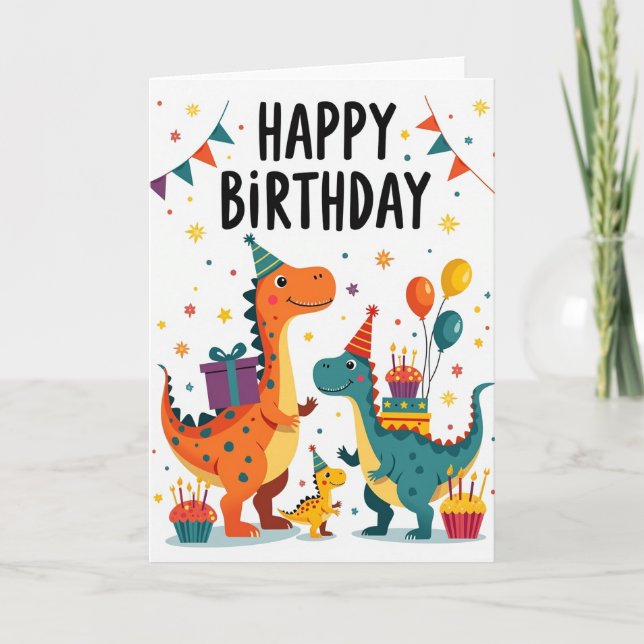 Creature Party Birthday Card (Front)