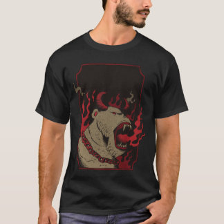 Creature With Horns Horror Demon Satanic girl T-Shirt