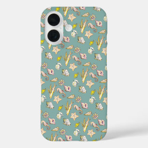 Creatures fom the ocean aquamarine iPhone 16 case