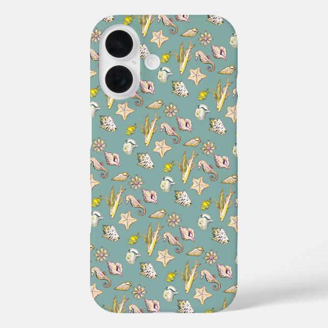 Creatures fom the ocean aquamarine Case-Mate iPhone case (Back)