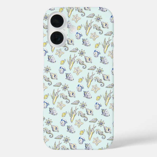 Creatures fom the ocean aquamarine Case-Mate iPhone case (Back)