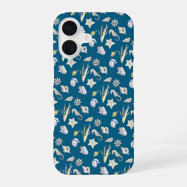 Creatures fom the ocean blue iphone case (Back)