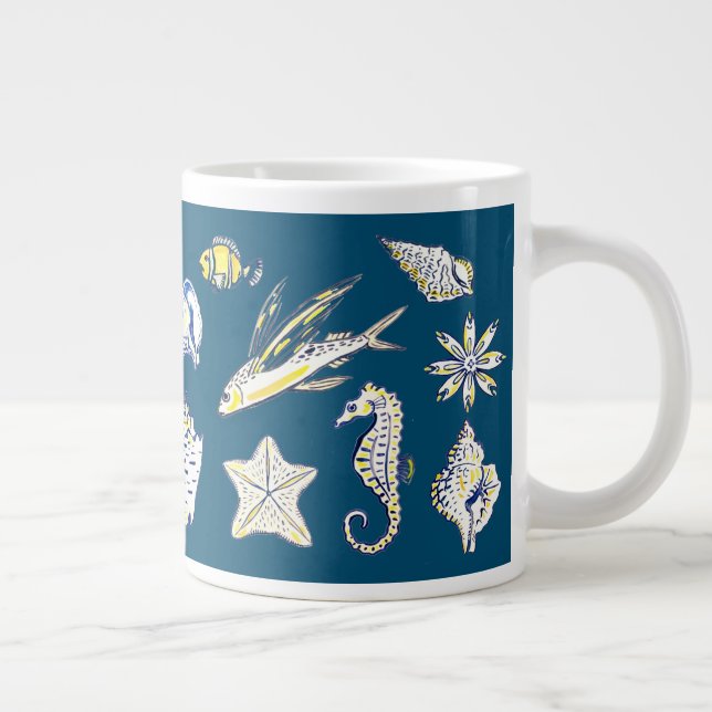 Creatures fom the ocean giant coffee mug (Right)
