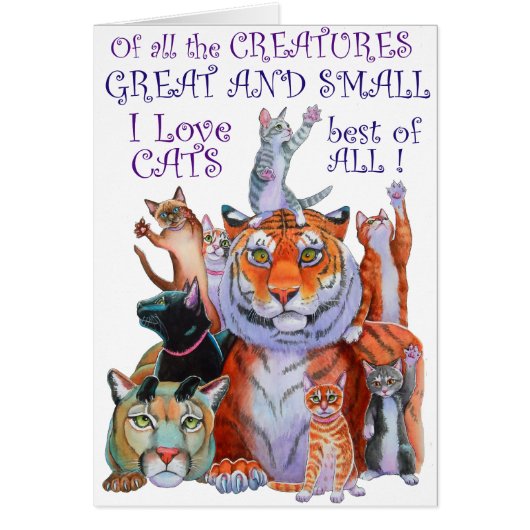 Creatures Great and Small Cat! Cards (Front)