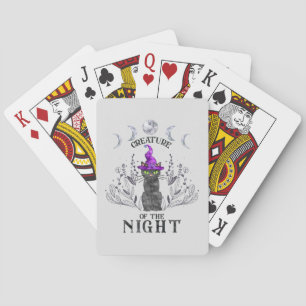 Creatures of the Night – Halloween Black Cat Poker Cards