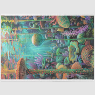 Creatures of the Sea Rainbow Colors Decoupage Tissue Paper
