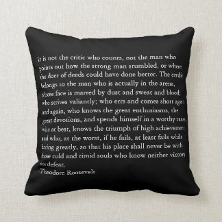 Credit Belongs to the Man in the Arena Throw Pillow