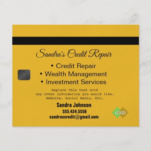 Credit Card Black and Gold  Flyer
