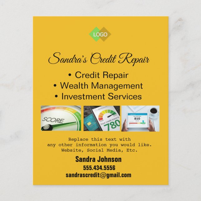 Credit Card Black and Gold  Flyer (Front)